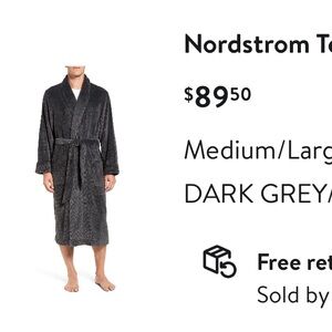 Nordstrom Men's Shop Charcoal Bathrobe